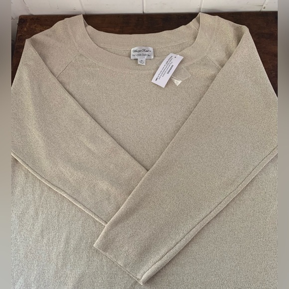 NWT Whisper Knit gold metallic sweater, size XL - Picture 3 of 9
